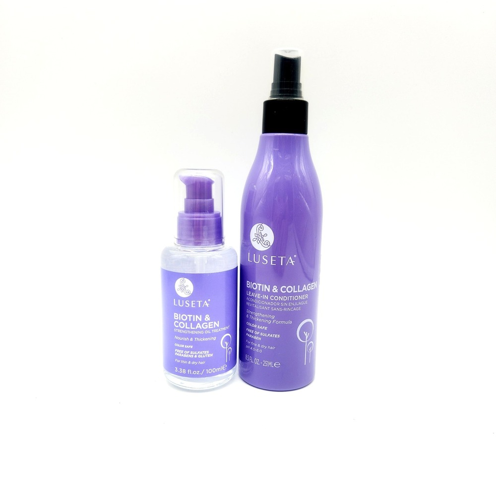 Luseta Biotin Collagen Hair Pack – 8.5oz Conditioner + 3.38oz Oil